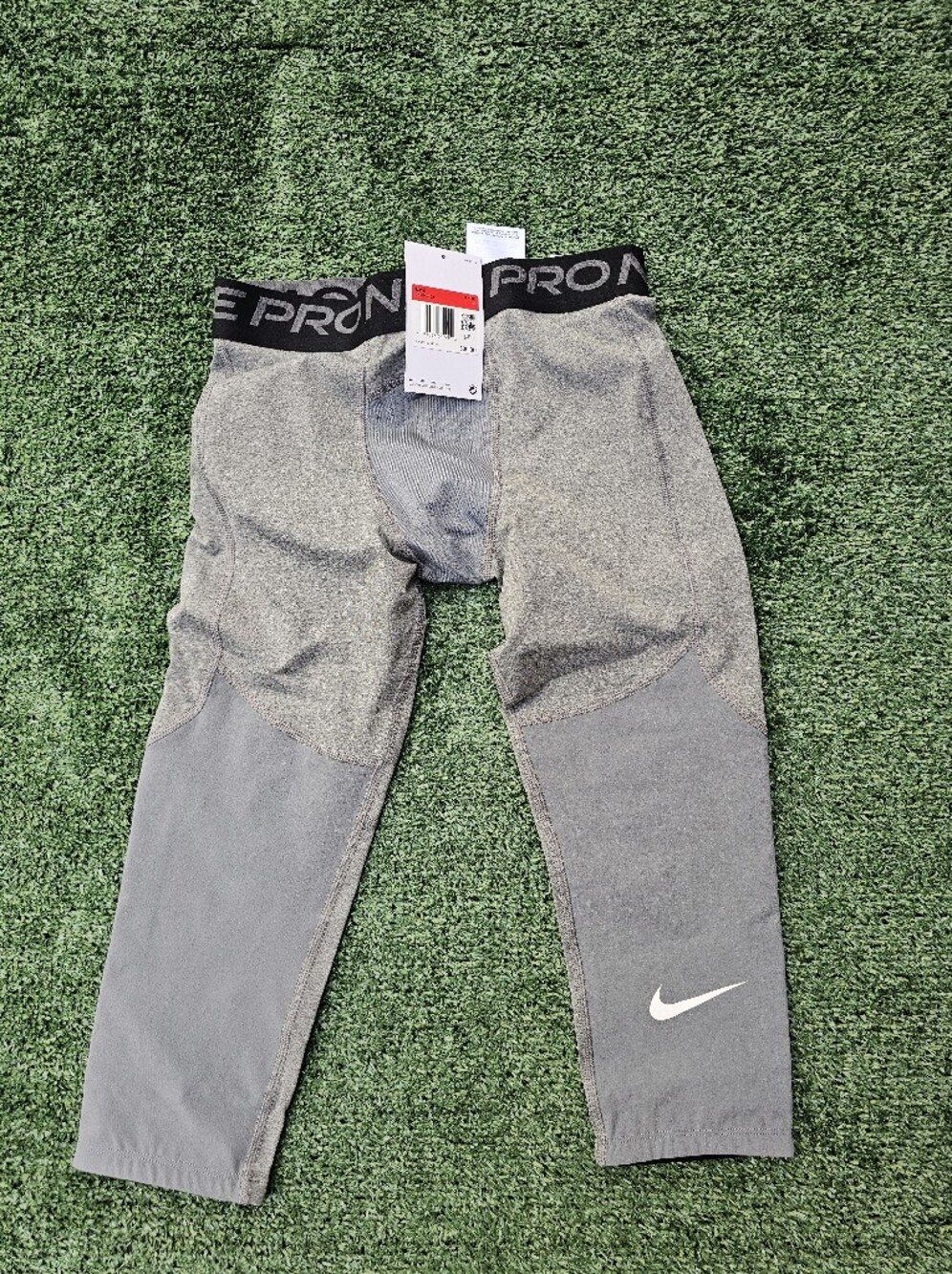 Nike Men's Gray Two-Tone Pro Compression Joggers